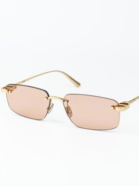 Dior Men Sunglasses Gold Rose Rectangle CDIOR S4U B0L0 NEW AUTHENTIC